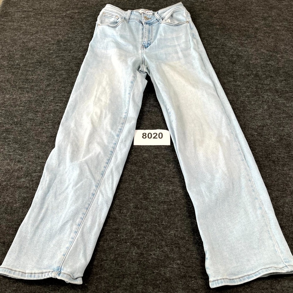 Wax Jeans Women 3/26 Blue Denim Cotton Stretch Light Wash Straight Leg Casual